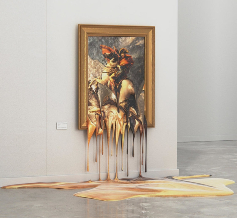 Hot Art: what do famous paintings look like, "drained" on the floor