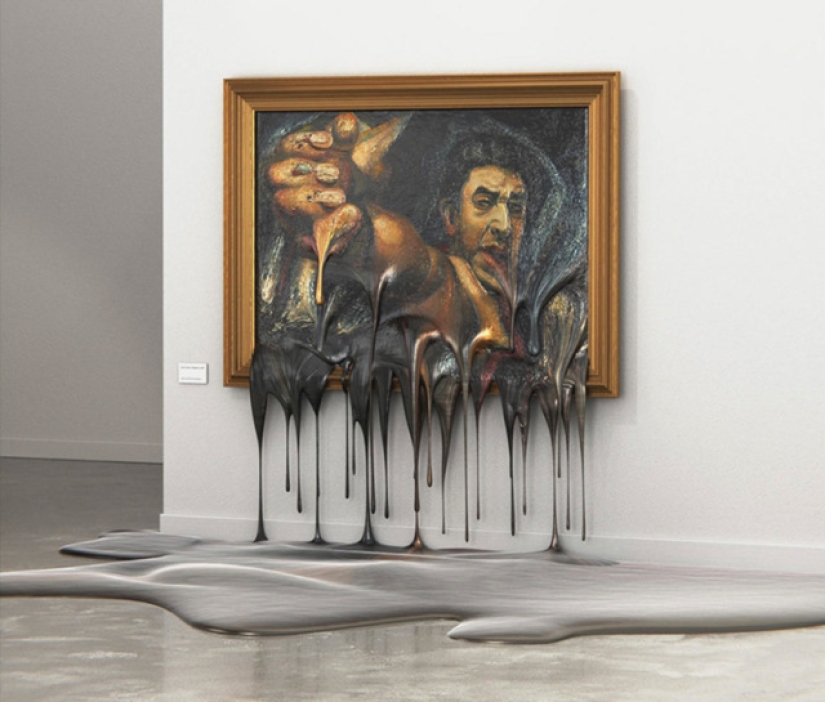 Hot Art: what do famous paintings look like, "drained" on the floor