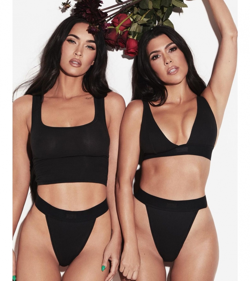 Hot combo: Megan Fox and Kourtney Kardashian starred topless in an underwear ad