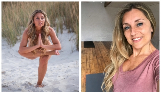 How an Italian woman helps to cope with stress with the help of "naked" yoga