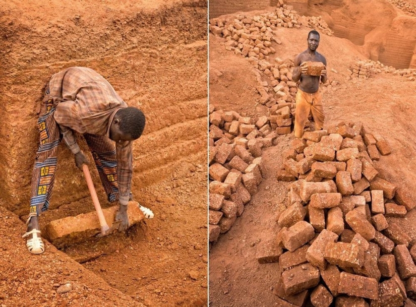 How brick is mined in Karaba, Burkina Faso