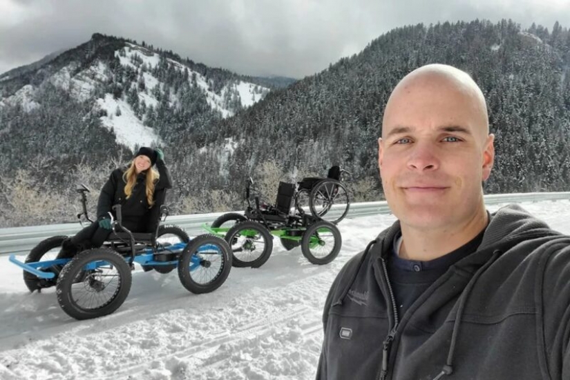 How does a wheelchair-SUV, which the man did for his beloved