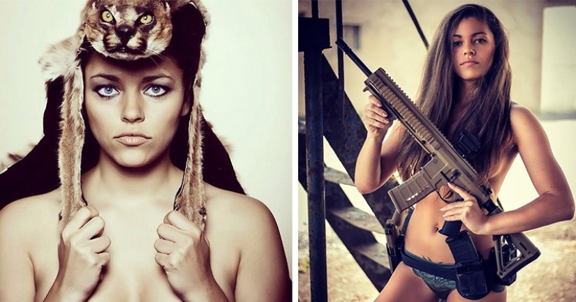 Huntress vende sus fotos eróticas con animales sacrificados por el bien de la protección de la naturaleza