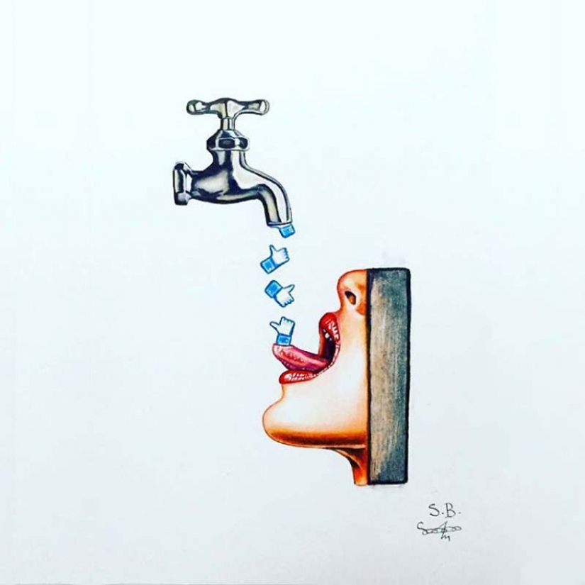 Ilustraciones duras pero honestas sobre cómo nos afectan las redes sociales