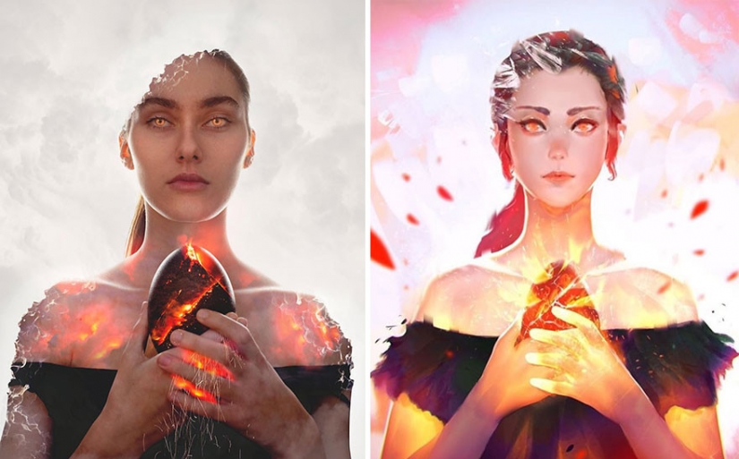 "I'm an artist, I see it that way!": 16 talented illustrators redraw portraits of girls