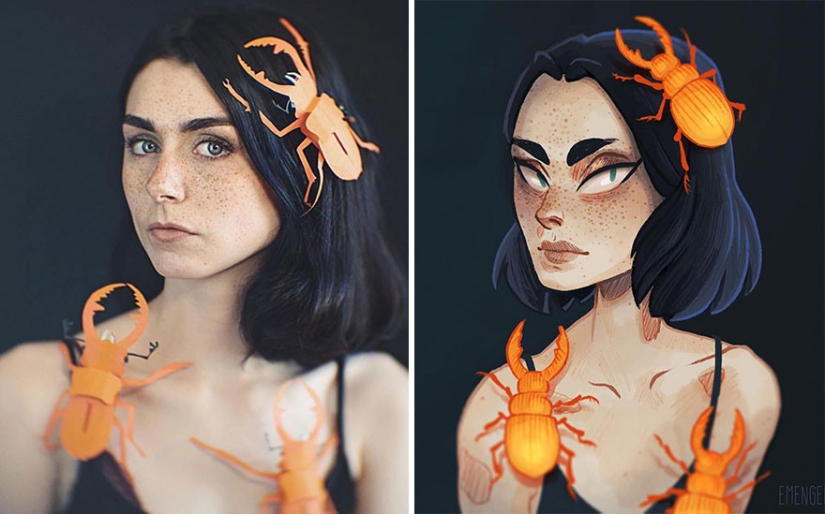 "I'm an artist, I see it that way!": 16 talented illustrators redraw portraits of girls