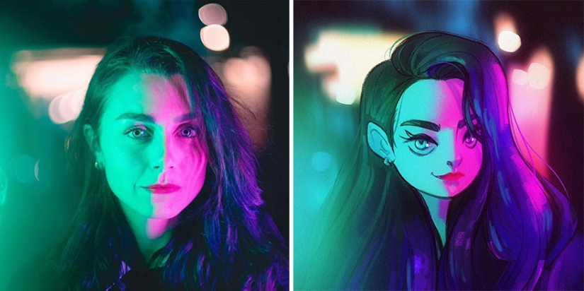 "I'm an artist, I see it that way!": 16 talented illustrators redraw portraits of girls