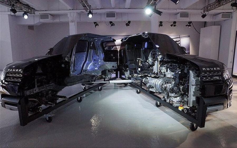 In half: the usual things, cut into pieces