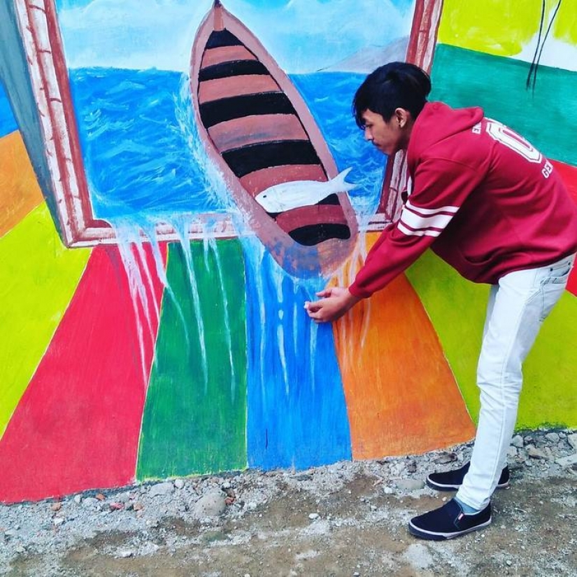 In Indonesia, for 22 thousand dollars, they turned a slum into a rainbow corner