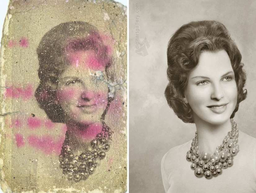 Incredible examples before and after restoring old photos from a Ukrainian retoucher