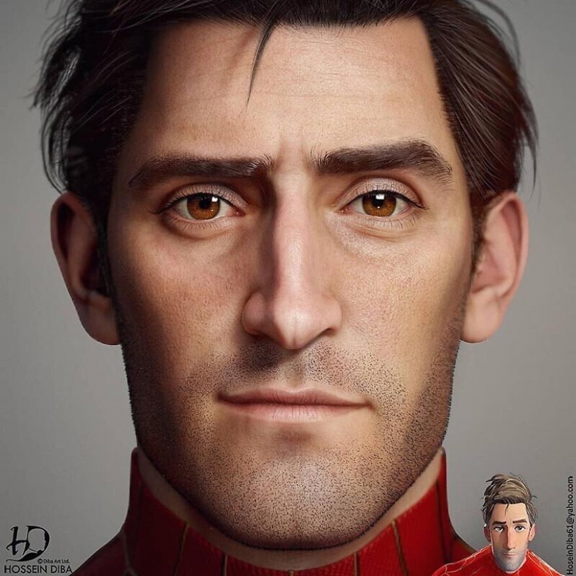 Incredibly realistic and a bit creepy characters of pop culture by Hossein Diba