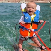 Is this child abuse? What are the parents accused of, who put the baby on water skiing