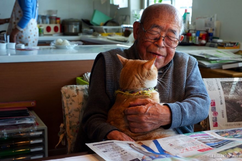 Japanese woman brought her grandfather back to life by giving him a kitten