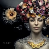 Jardín de belleza: conceptual de la flor retratos Evgeny Kolesnik