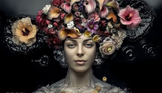 Jardín de belleza: conceptual de la flor retratos Evgeny Kolesnik