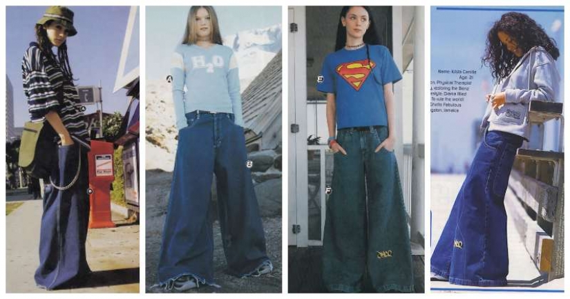 Jeans with wide legs: a strange fashion trend from the 90s, which is coming back again