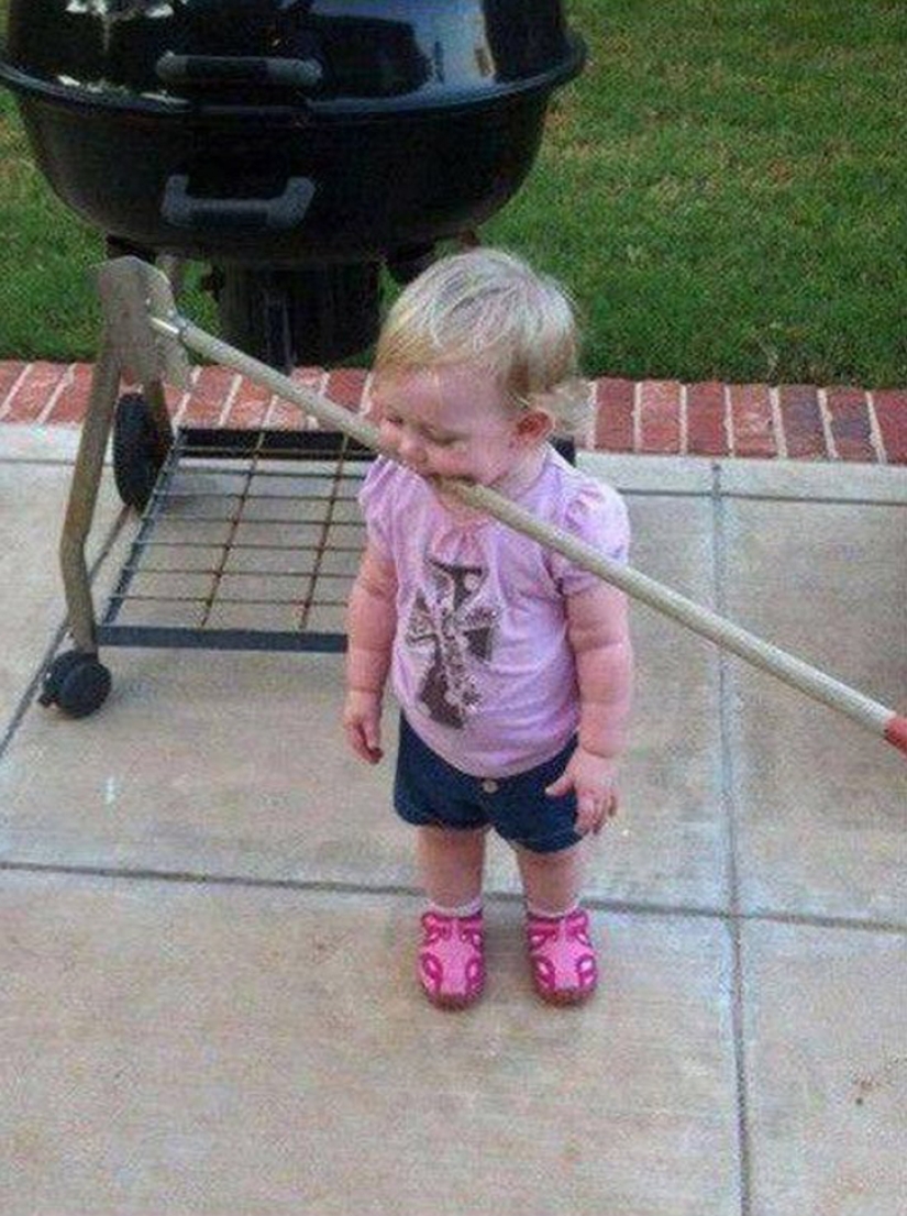 Kids are masters of doing weird stuff Kids are masters of doing weird stuff