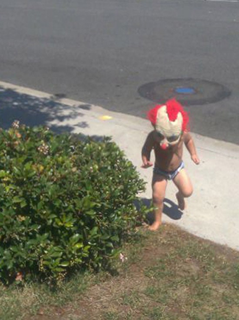 Kids are masters of doing weird stuff Kids are masters of doing weird stuff