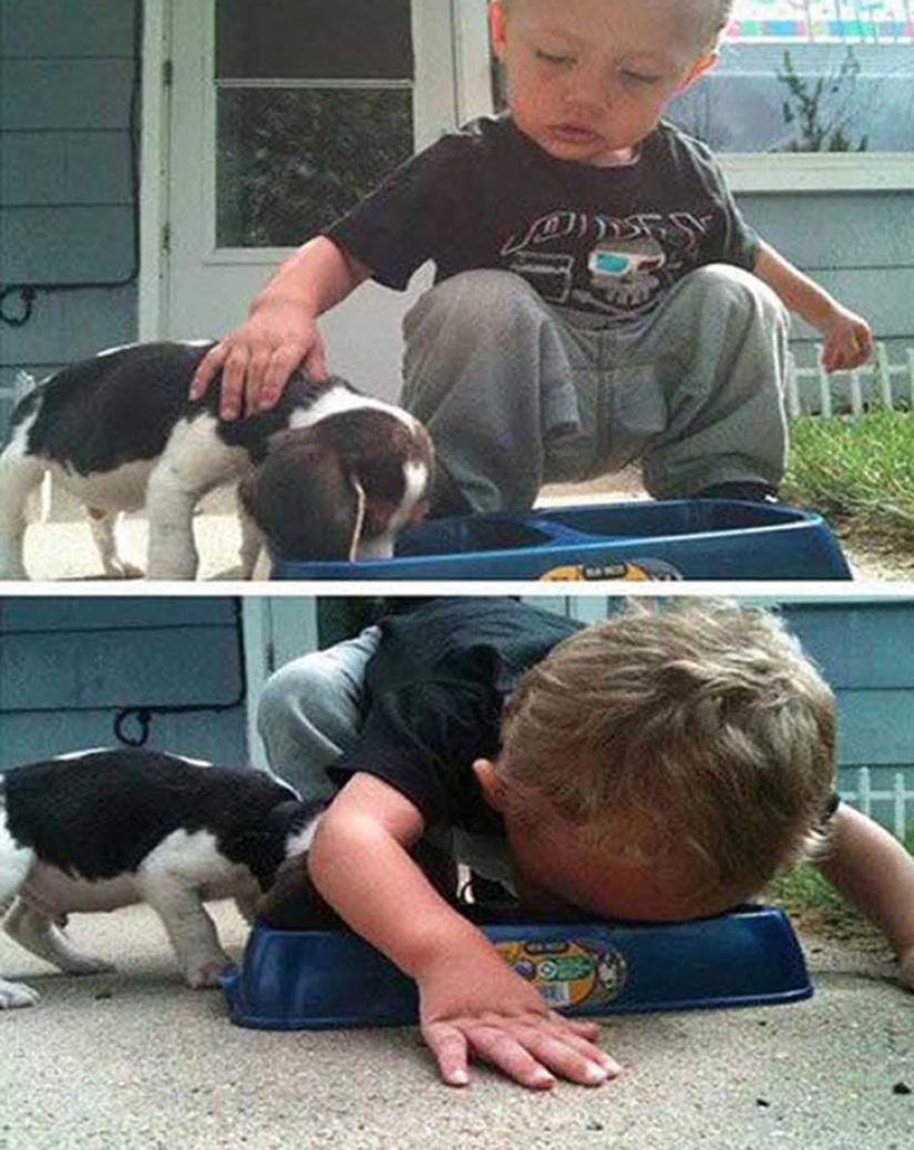 Kids are masters of doing weird stuff Kids are masters of doing weird stuff