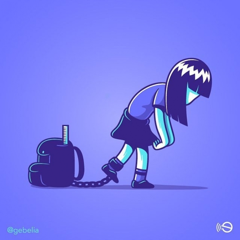 La amarga verdad sobre la vida moderna en las ilustraciones de italiano