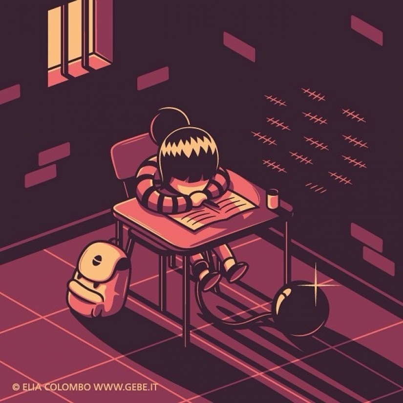 La amarga verdad sobre la vida moderna en las ilustraciones de italiano