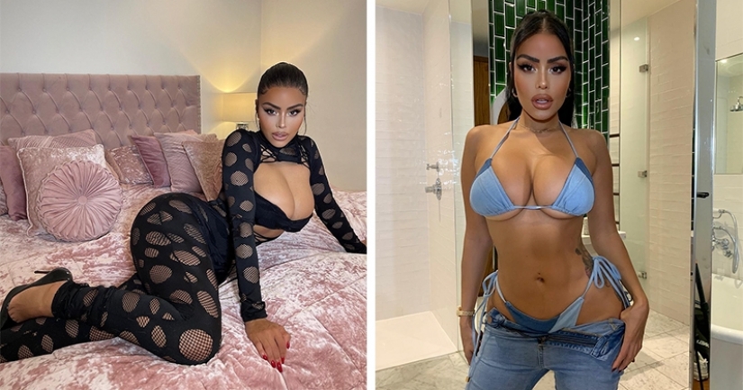 La blogger y modelo Chloe Saxon mostró el traje de baño más arriesgado del mundo