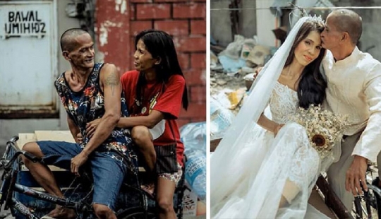 La buena gente de arreglar el matrimonio de la pareja de personas sin hogar, que durante 24 años juntos La buena gente de arreglar el matrimonio de la pareja de personas sin hogar, que durante 24 años juntos