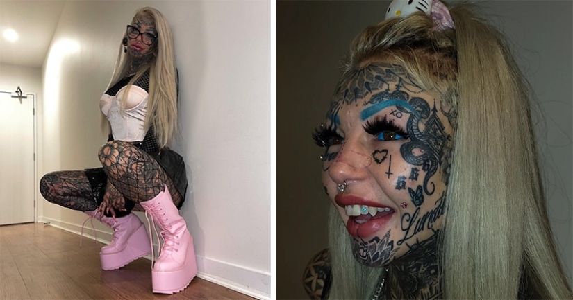 La mujer australiana se cubrió completamente con un tatuaje para deshacerse de la incertidumbre