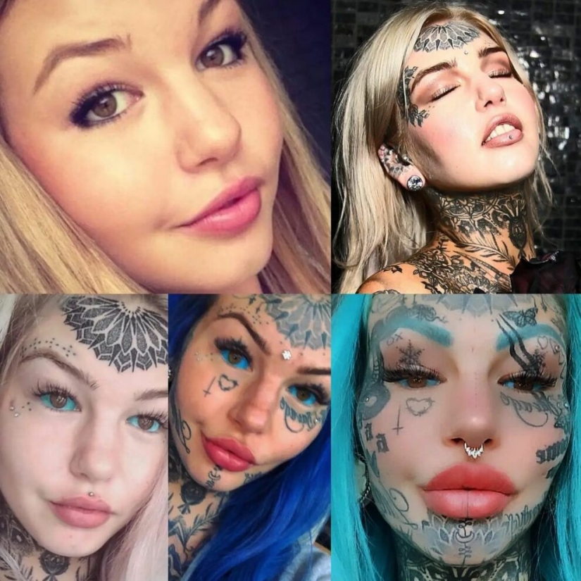 La mujer australiana se cubrió completamente con un tatuaje para deshacerse de la incertidumbre