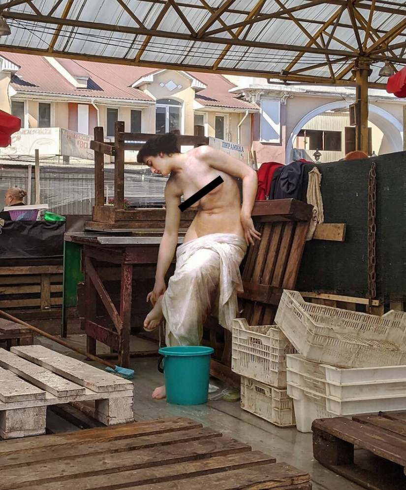 La ninfa en el asiento reservado y otros collages de Alexey Kondakov