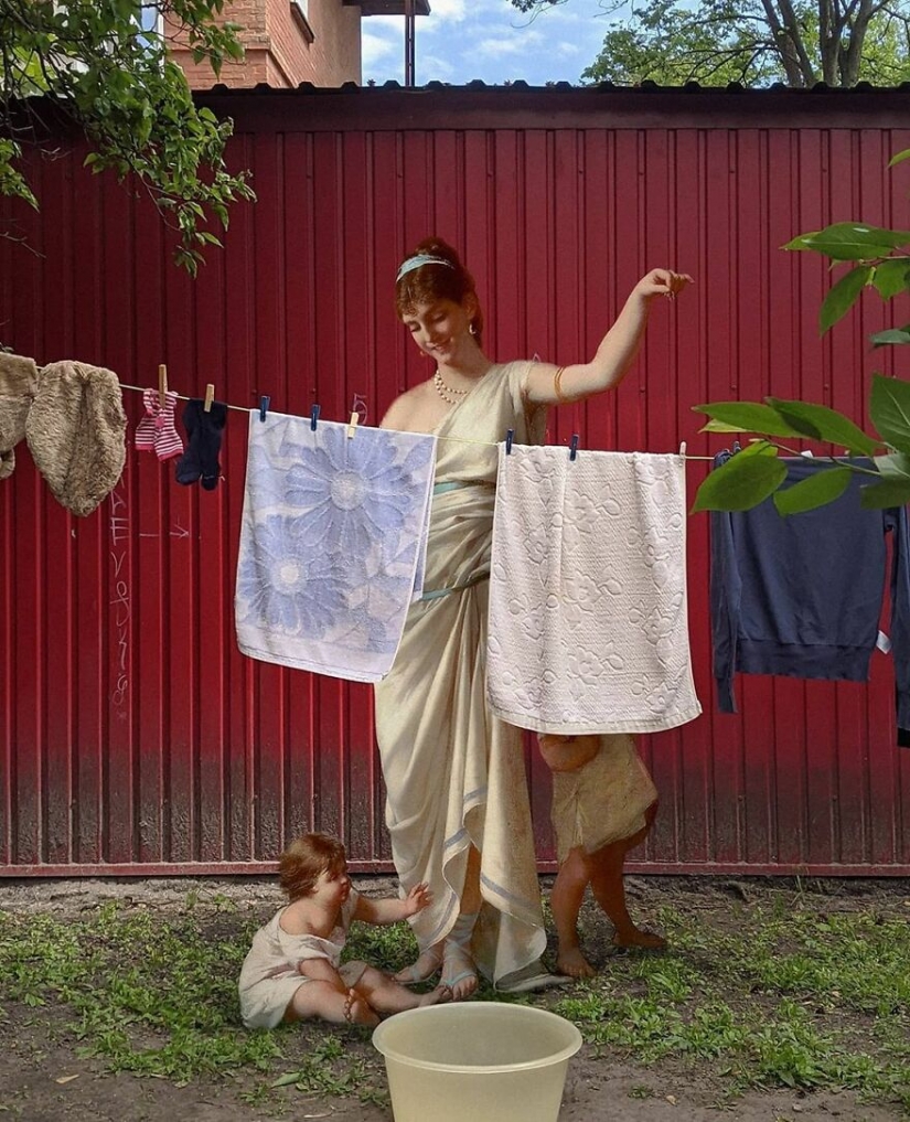 La ninfa en el asiento reservado y otros collages de Alexey Kondakov