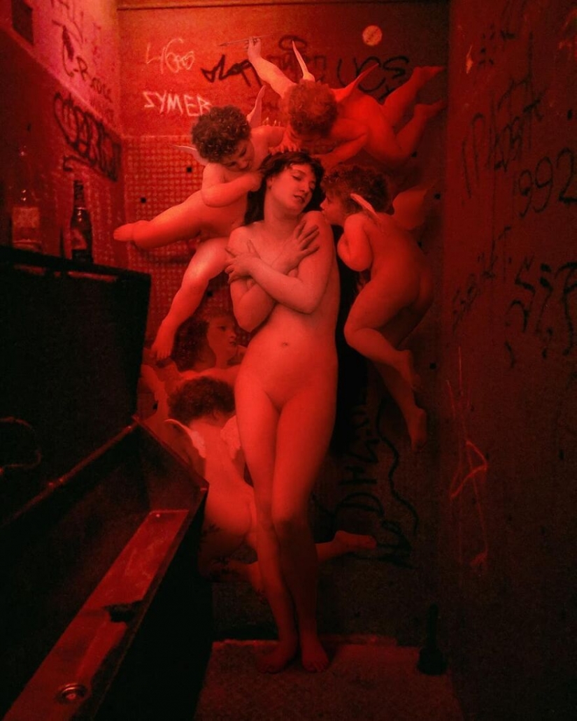 La ninfa en el asiento reservado y otros collages de Alexey Kondakov