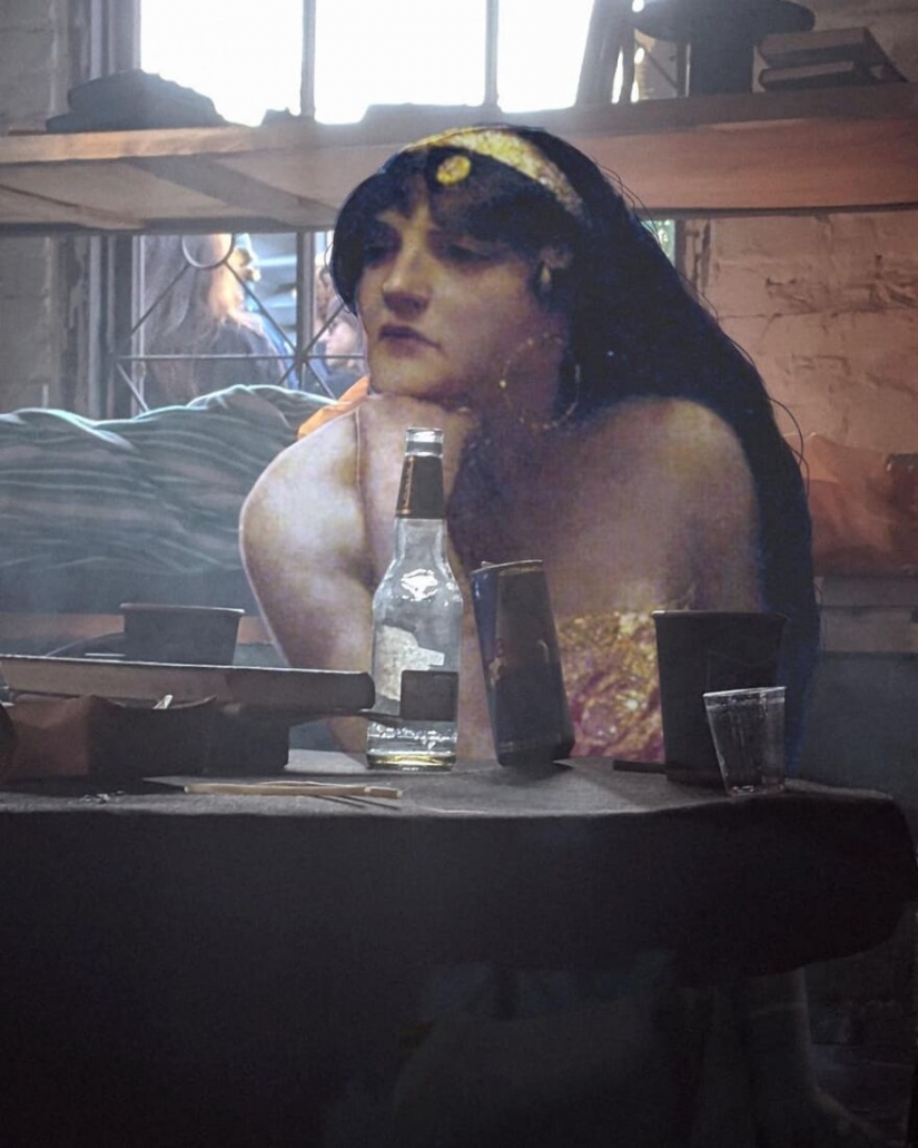 La ninfa en el asiento reservado y otros collages de Alexey Kondakov