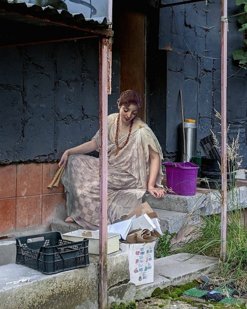 La ninfa en el asiento reservado y otros collages de Alexey Kondakov