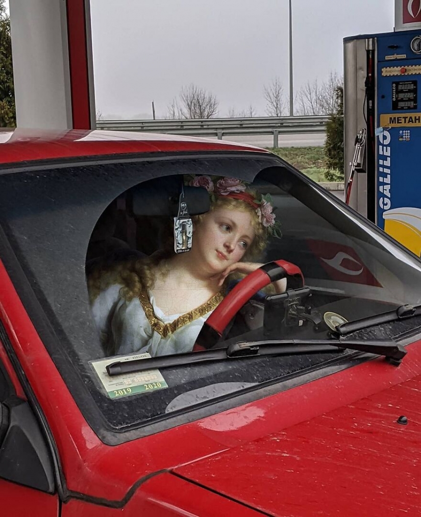 La ninfa en el asiento reservado y otros collages de Alexey Kondakov