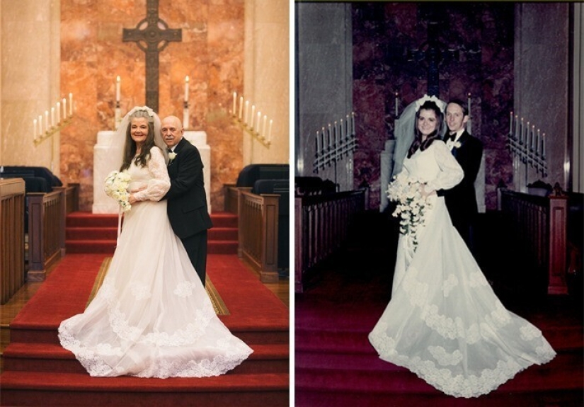 La pareja ganó el Internet con una sesión de fotos de los 50 años de aniversario de boda La pareja ganó el Internet con una sesión de fotos de los 50 años de aniversario de boda