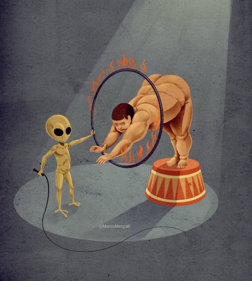 La triste verdad acerca de la vida moderna: 20 provocativa ilustraciones de Marco Melgrati La triste verdad acerca de la vida moderna: 20 provocativa ilustraciones de Marco Melgrati