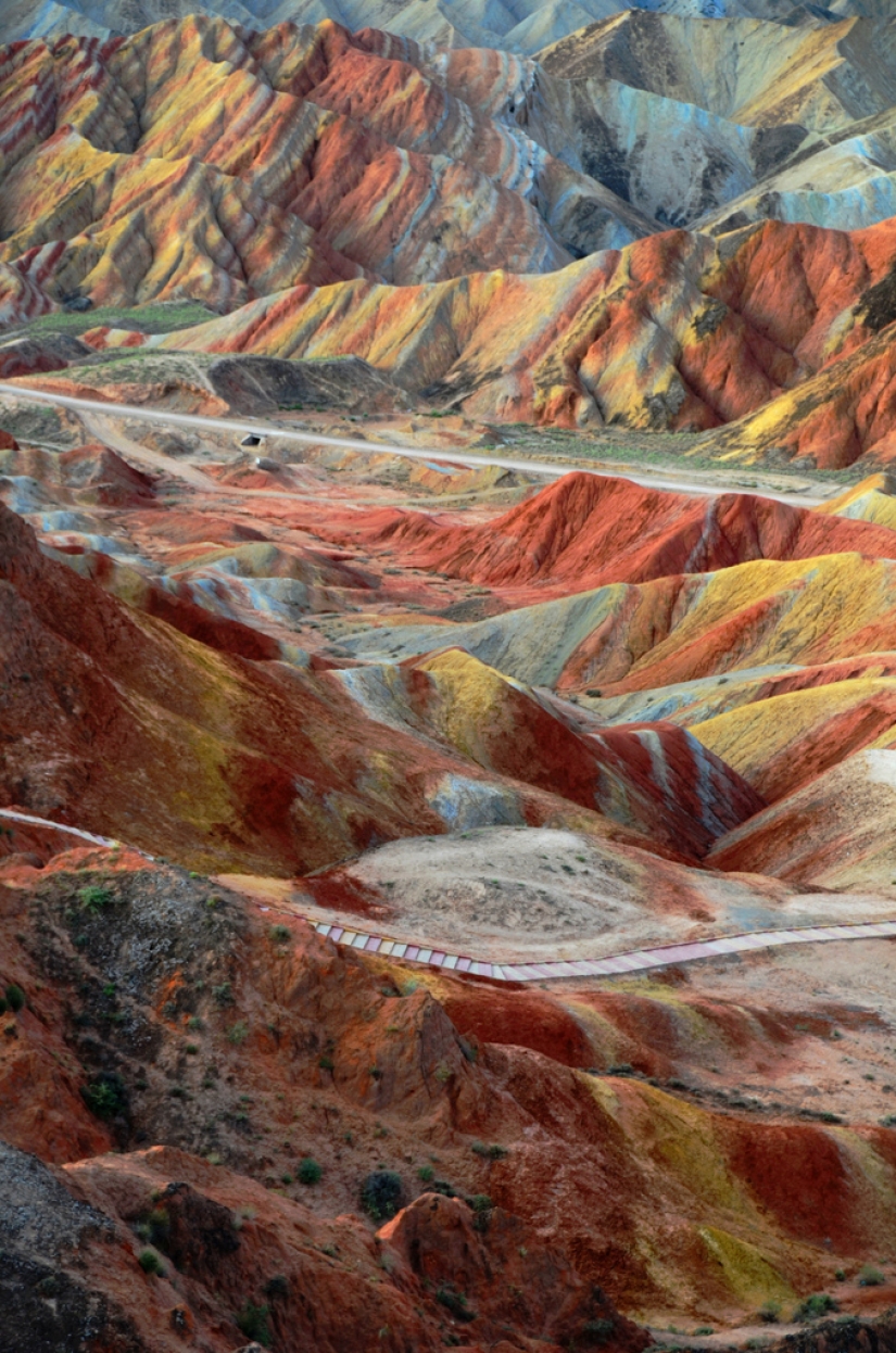 Landscape Danxia — colored mountains of China Landscape Danxia — colored mountains of China
