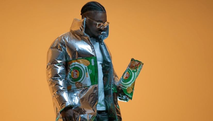 Lay's company introduced down jackets made from recycled packs of chips