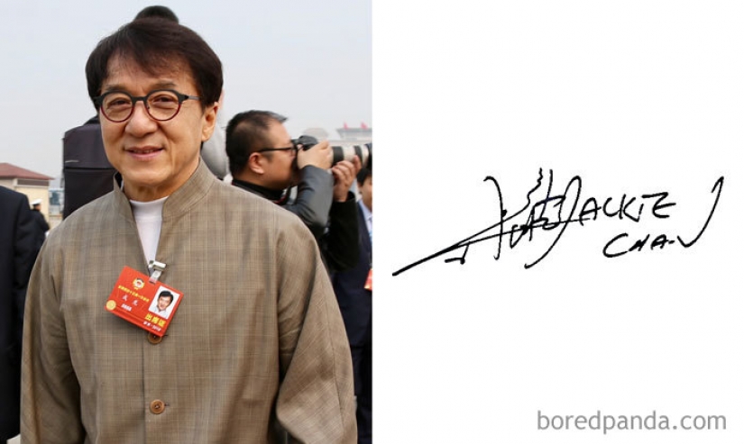 List of the most interesting celebrity autographs