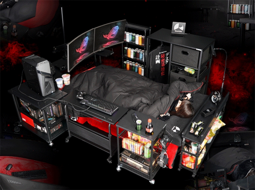 Looks like the perfect bed for the true gamers from the Japanese company Looks like the perfect bed for the true gamers from the Japanese company