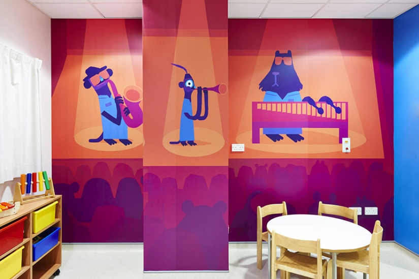 Los artistas han convertido el hospital infantil de Londres en un lugar colorido