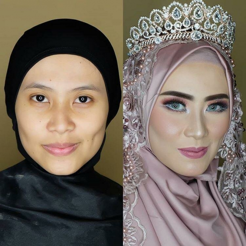 Los milagros de la boda maquillaje Asiático novias antes y después de maquillaje se vea como personas diferentes Los milagros de la boda maquillaje Asiático novias antes y después de maquillaje se vea como personas diferentes