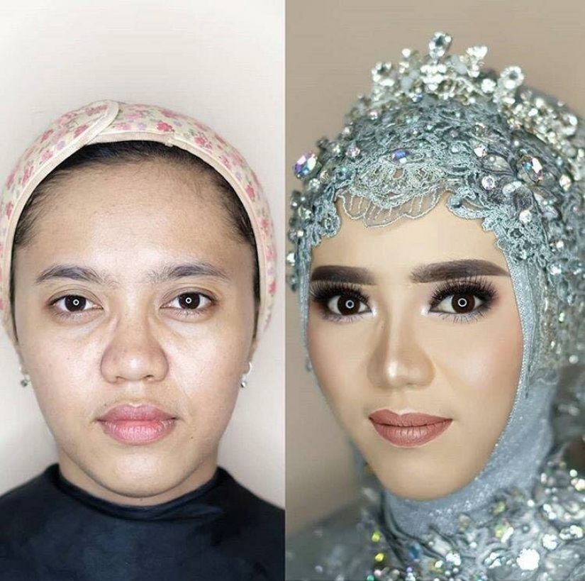 Los milagros de la boda maquillaje Asiático novias antes y después de maquillaje se vea como personas diferentes Los milagros de la boda maquillaje Asiático novias antes y después de maquillaje se vea como personas diferentes