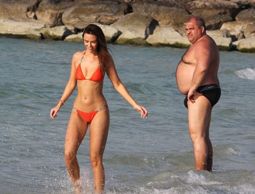 Los socios de las diferentes categorías de peso de compartir los secretos de compartir la felicidad