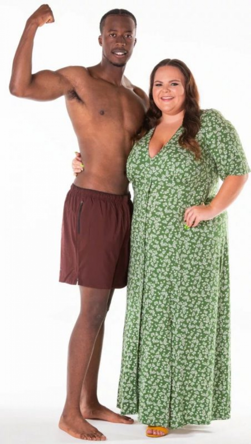 Los socios de las diferentes categorías de peso de compartir los secretos de compartir la felicidad