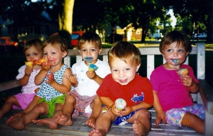 Love multiplied by five: one of the five-year-olds told about life in a large family