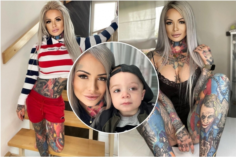 Mamá-cómica: Mujer alemana llenó todo su cuerpo de tatuajes con los superhéroes favoritos de su hijo Mamá-cómica: Mujer alemana llenó todo su cuerpo de tatuajes con los superhéroes favoritos de su hijo