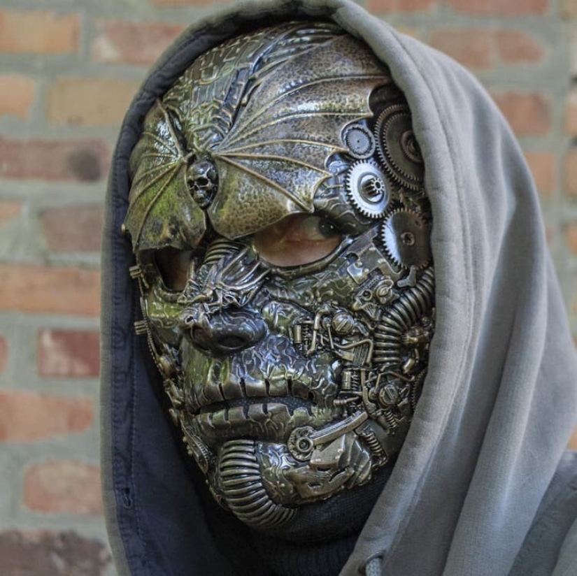 Masks in steampunk style by Dmitry Bragin from Kharkov