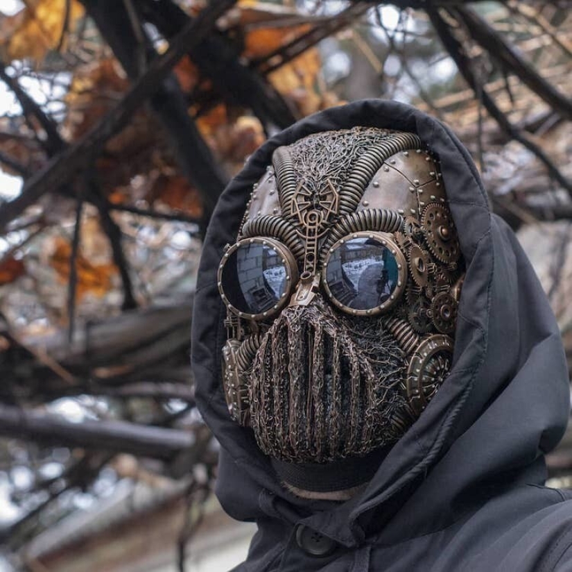 Masks in steampunk style by Dmitry Bragin from Kharkov